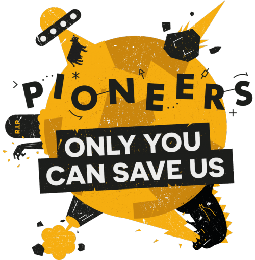 Pioneers 'Only you can save us' logo - Raspberry Pi free resources zombie survival