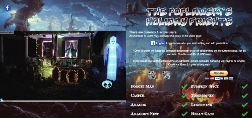 Poplawski's Holiday Frights website Raspberry Pi Halloween 