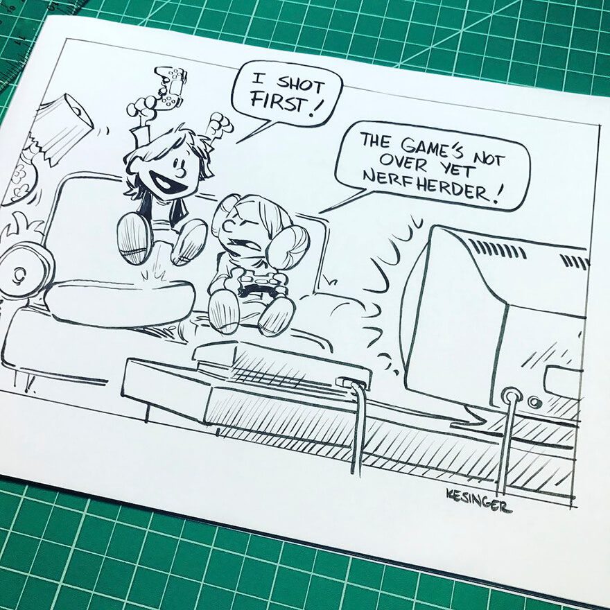 Disney Illustrator Combines Star Wars And Calvin & Hobbes, And The Result Is Adorable