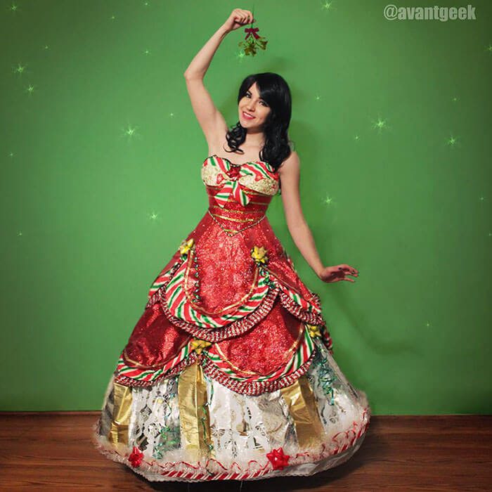 “I’ve Been Making Dresses From Wrapping Paper After The Holidays For A Few Years”