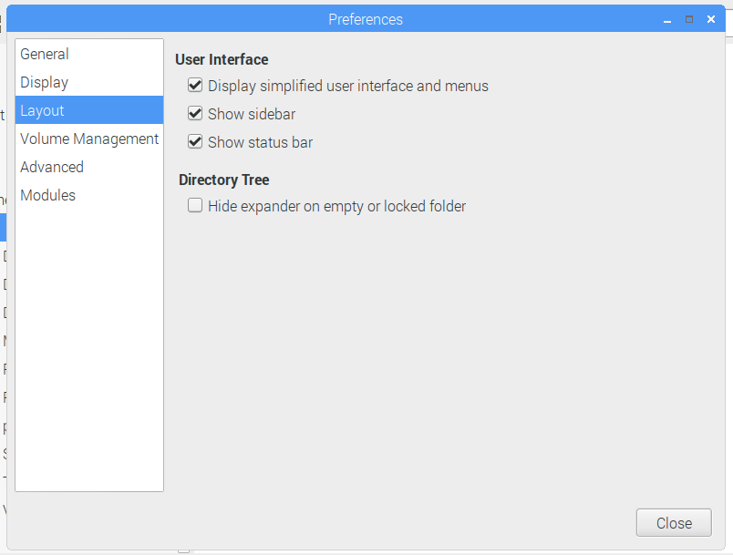Raspberry Pi Desktop Stretch - preferences GUI