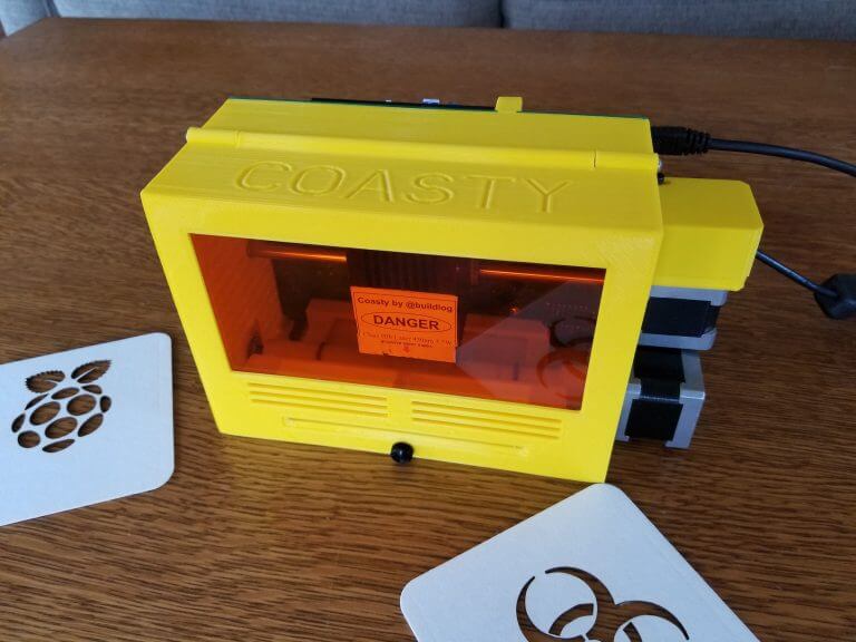 The Coasty Toaster – Laser Cutter for 3D Printed Coasters Gets a Serious Update