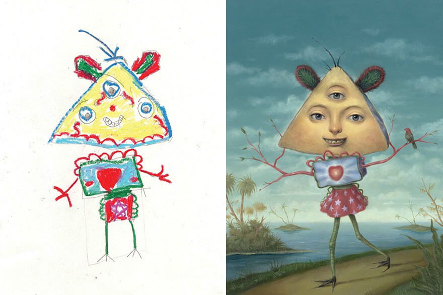 What Happens When Professional Artists Recreate Kids’ Monster Doodles In Their Own Unique Style