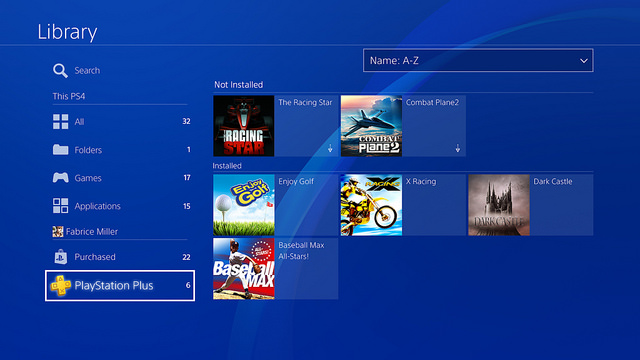 PS4 System Software Update 5.50: Library