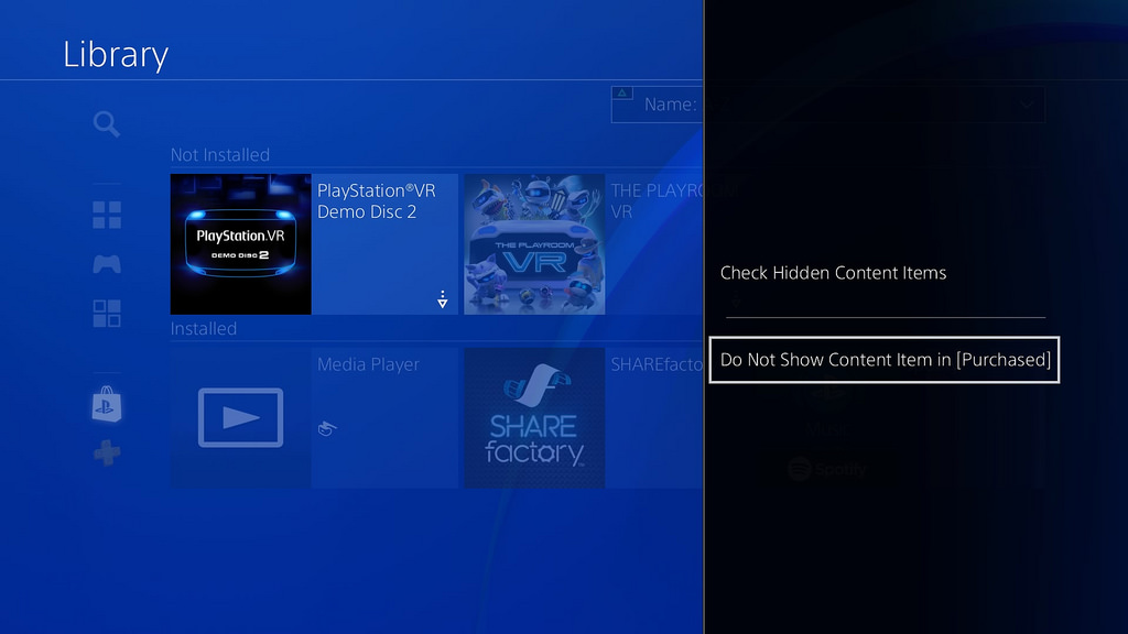 PS4 System Software Update 5.50: Library