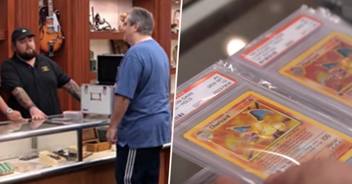 Guy Goes On Pawn Stars With 10 Charizard Pokemon Cards