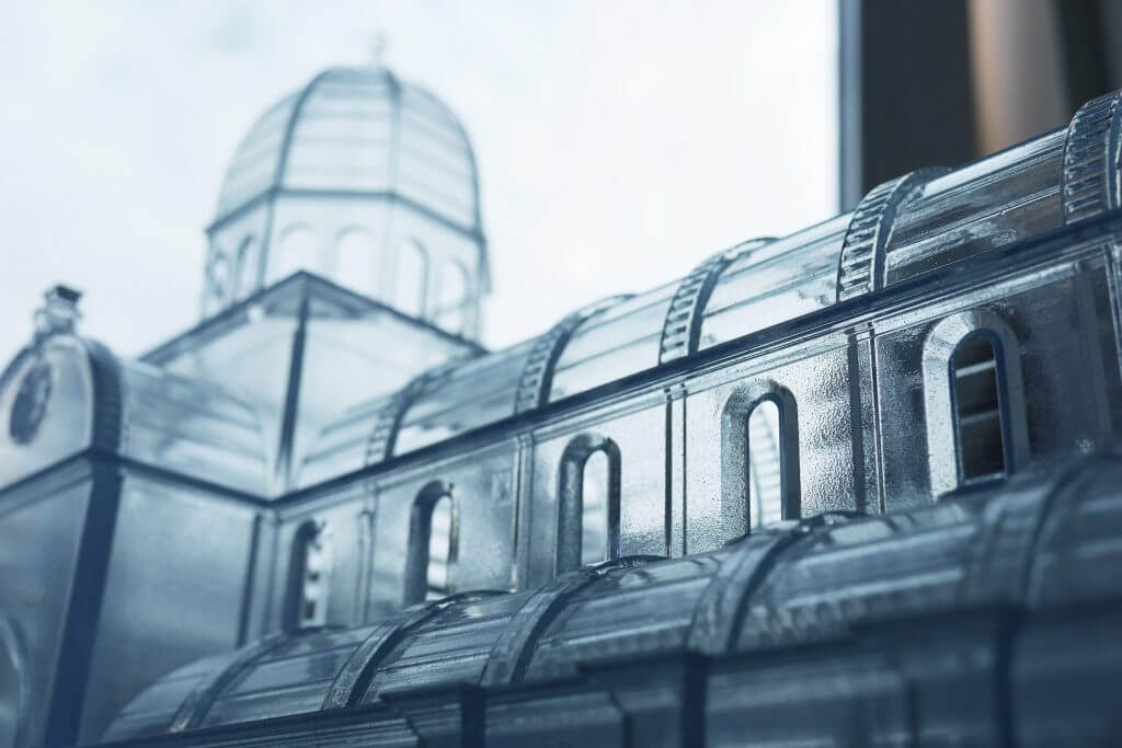 Stunning 3D Printed Cathedral of St James in Transparent Resin