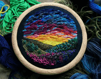 This Embroidery Artist Uses Thread Instead Of Paint To Create Amazing Landscape Scenes