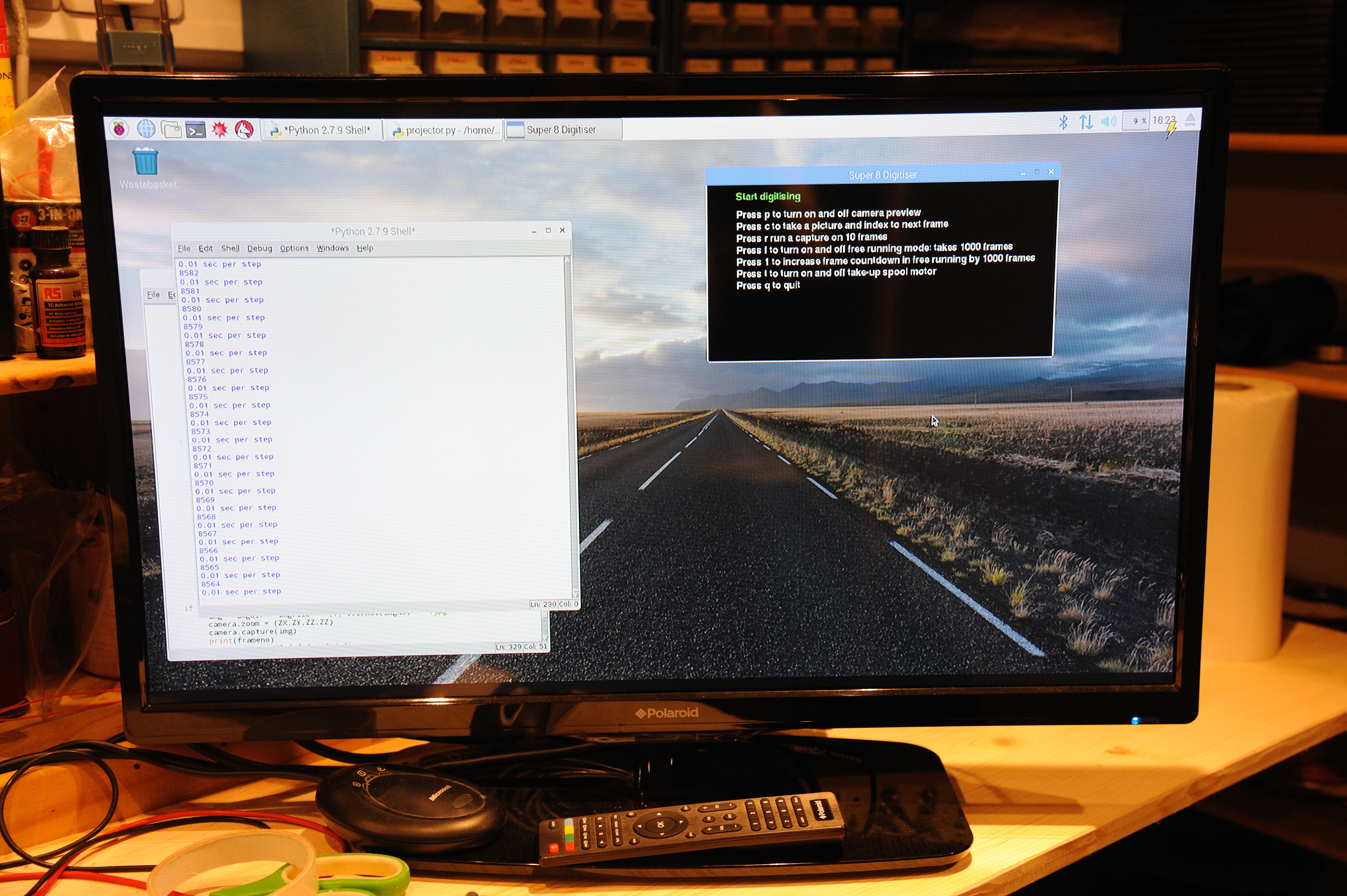 converting cine film to digital footage with a Raspberry Pi Zero