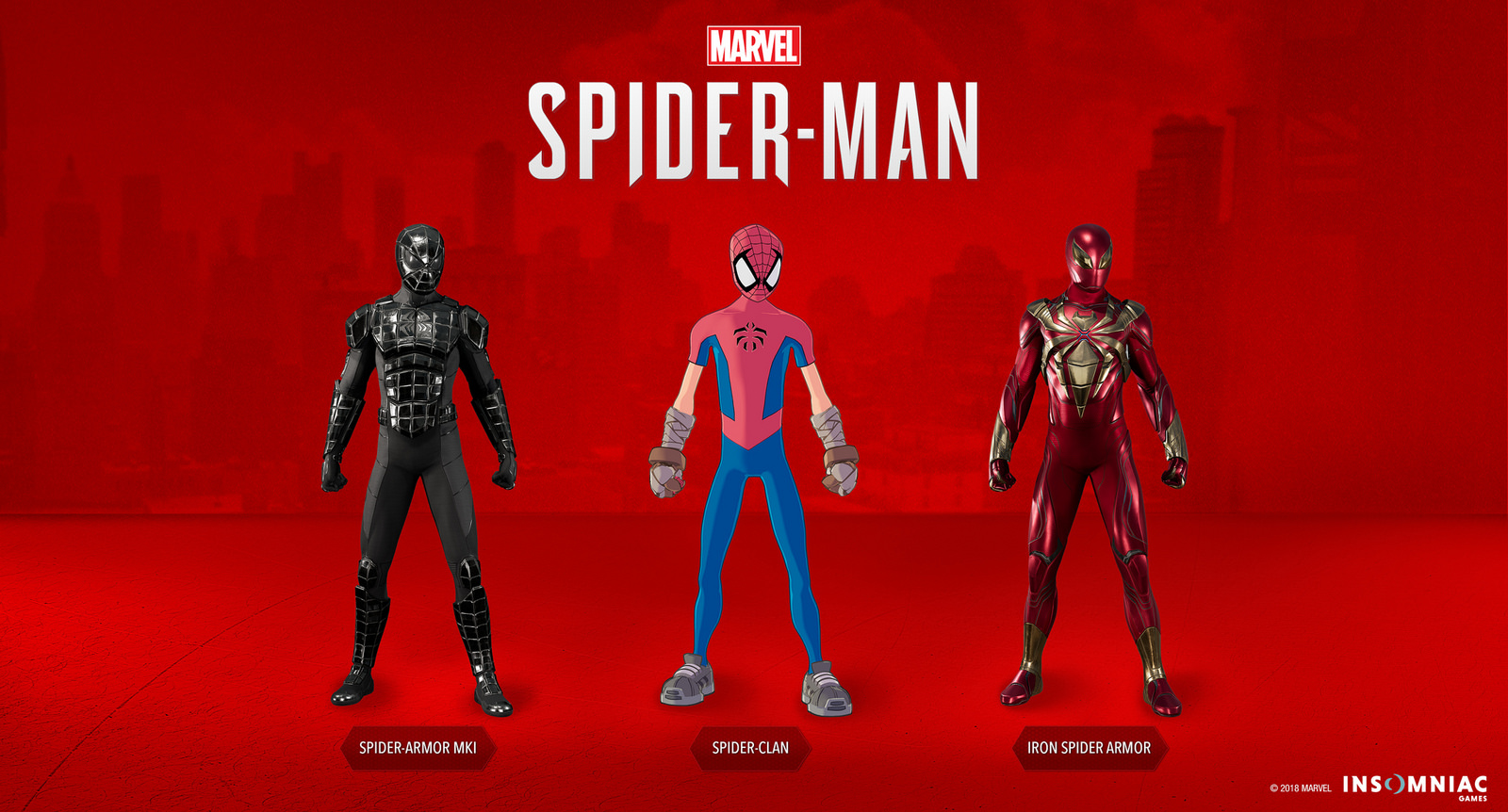 The three new Spider-Man suits