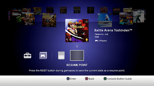 PlayStation Classic user interface