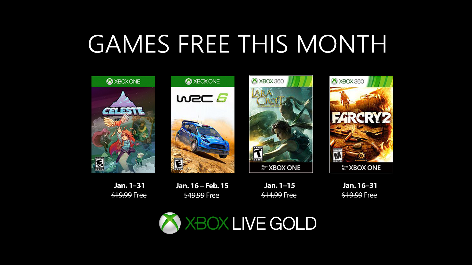 January 2019 Games with Gold