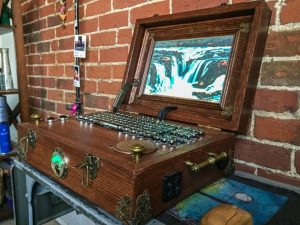 Steampunk Raspberry Pi laptop