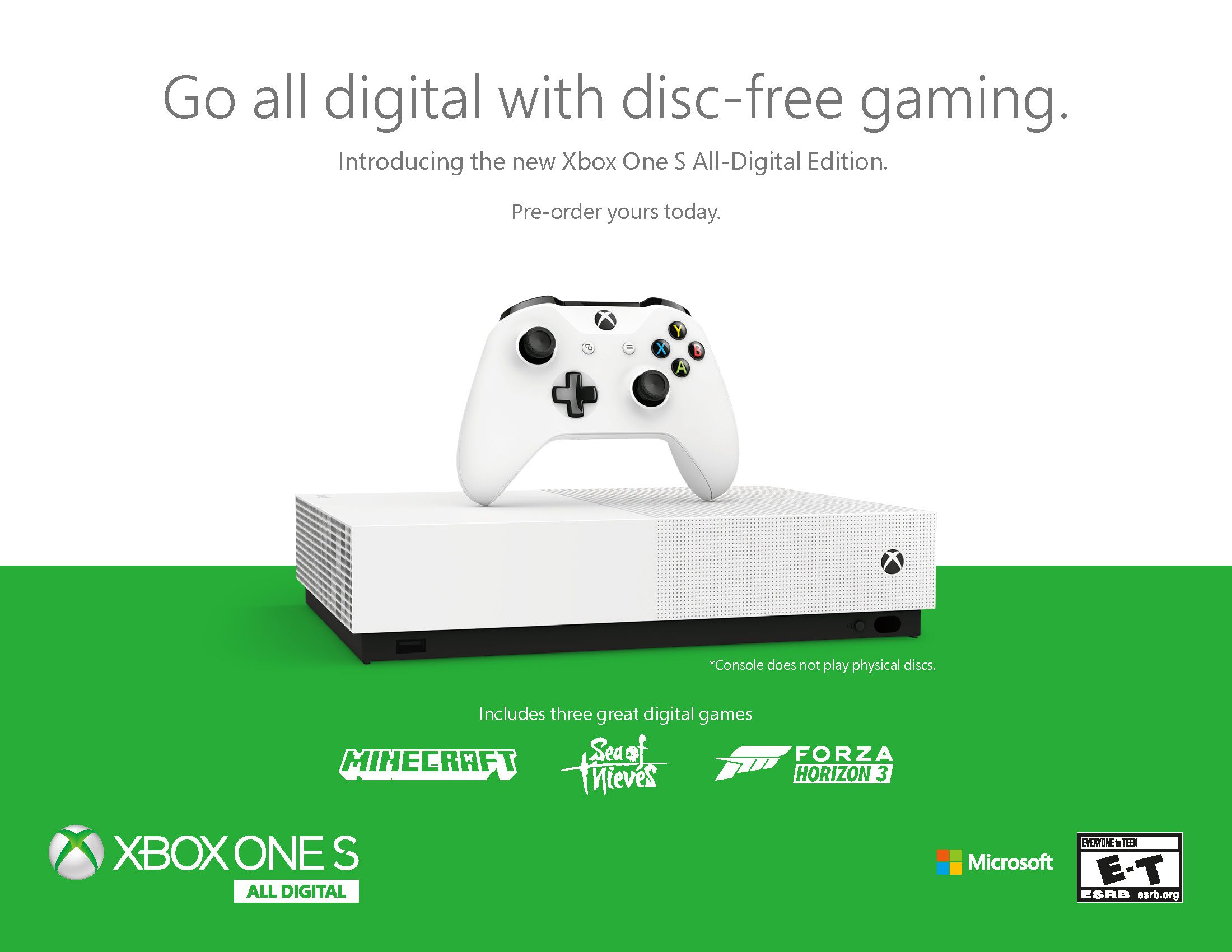 Die neue Konsole Xbox One S All-Digital