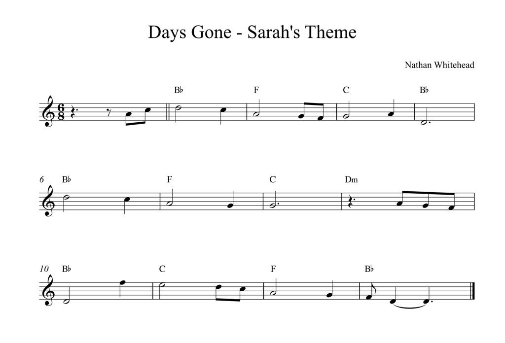 Days Gone - Sarah's Theme