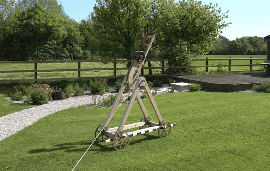 Tom Stanton’s trebuchet altitude measurement “golf ball”