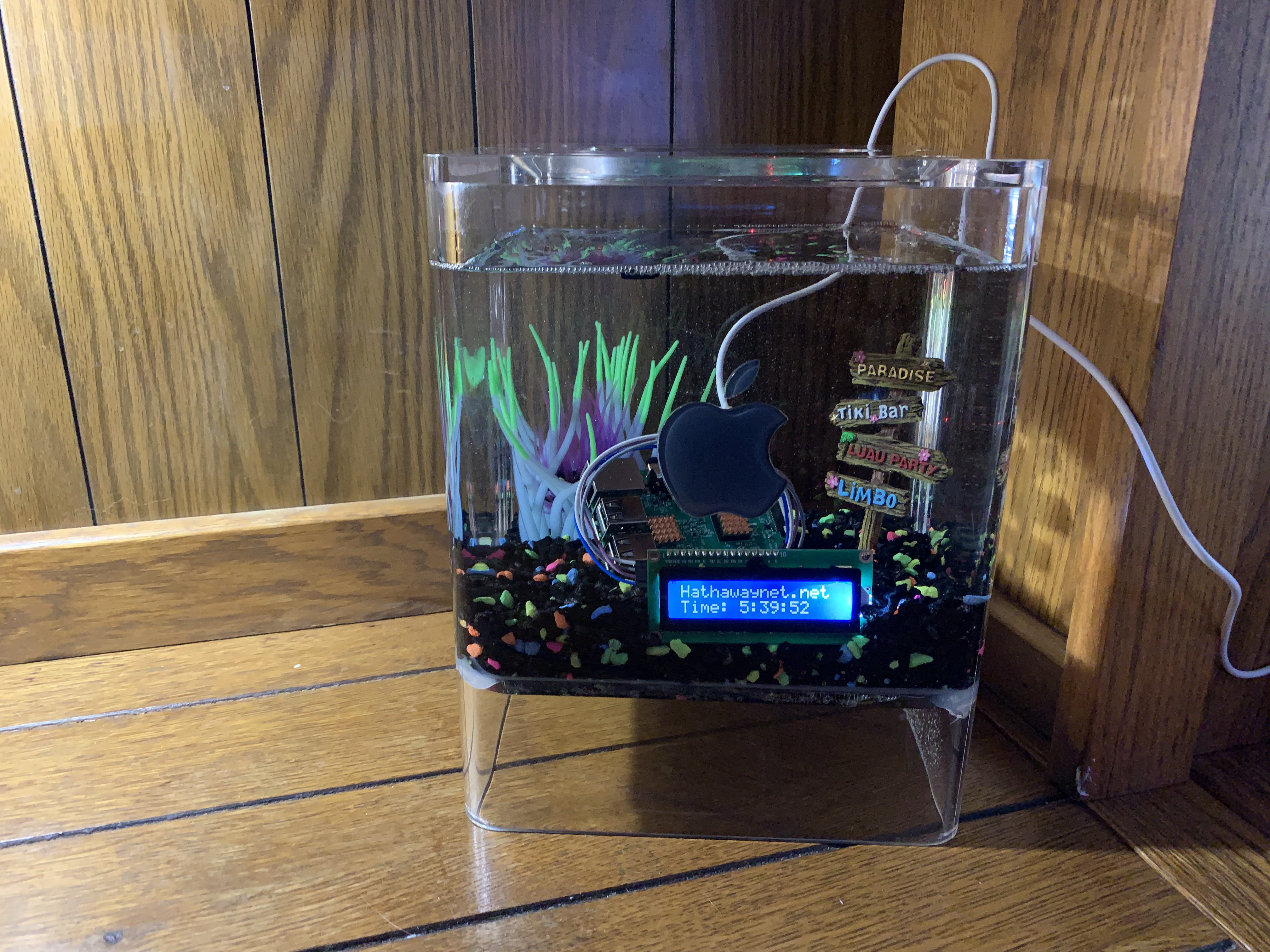 Raspberry Pi mineral oil tank with added pizzazz