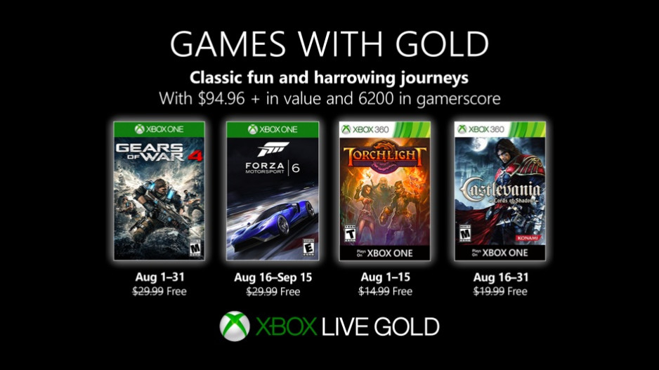 Games with Gold August 2019 Hero Image