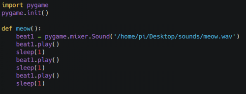 Python code snippet for playing a sound