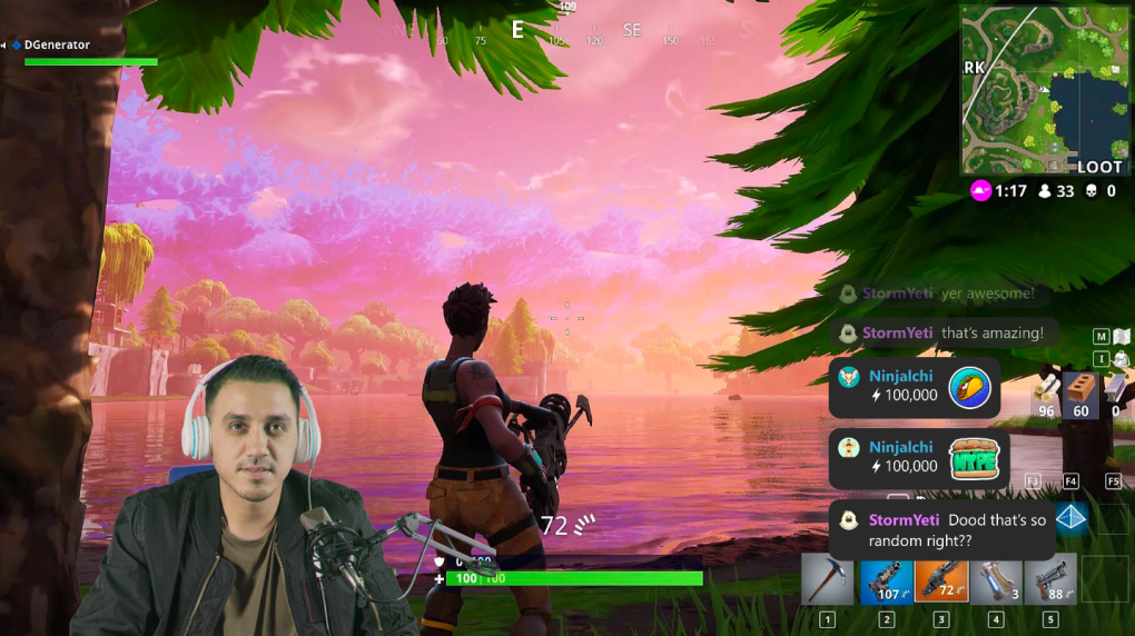 Mixer Video with Chat