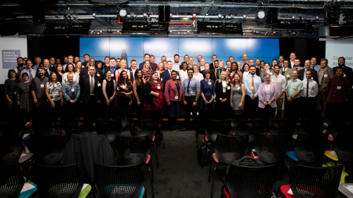 Group shot of the first NCCE GCSE accelerator graduates