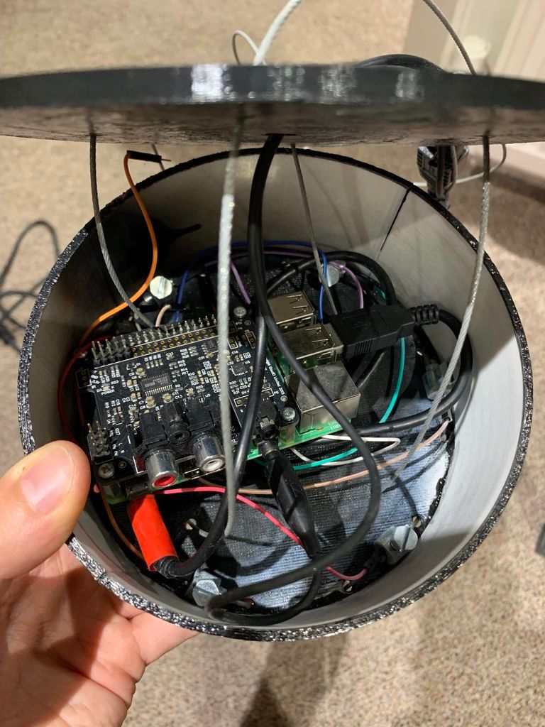 A Makey Makey and Raspberry Pi 3B are housed in a 3D-printed case