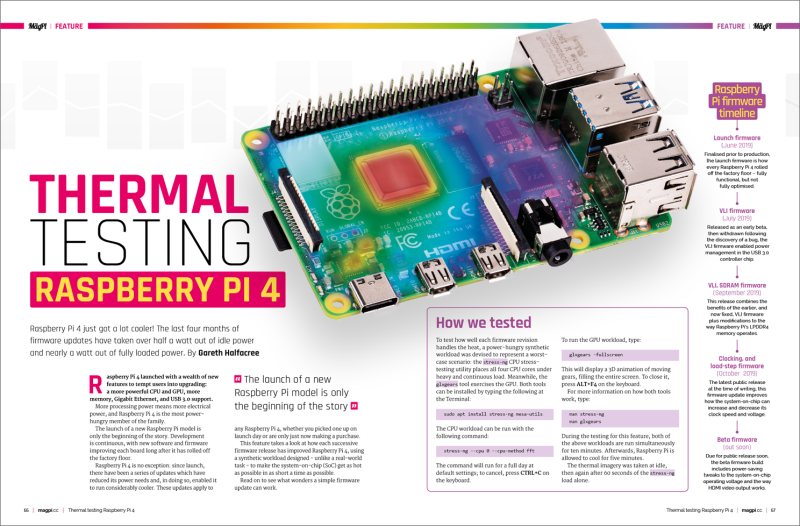 Thermal testing the new Raspberry Pi firmware