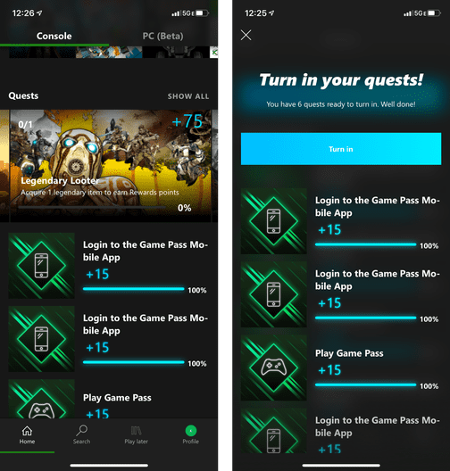 Game Pass Quests