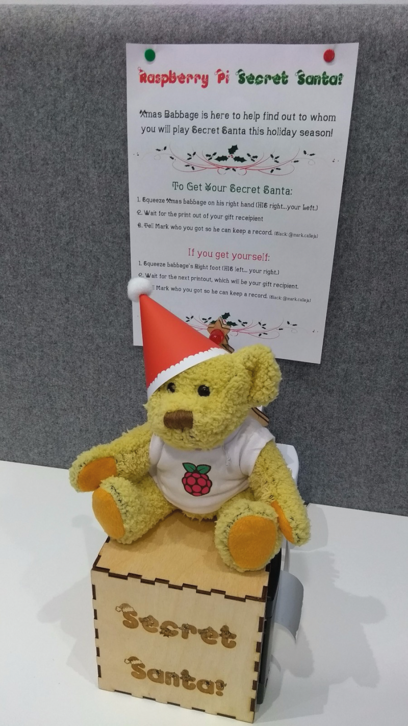 Santa Babbage chooses which colleague you need to buy a present for