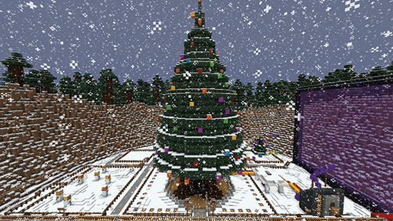 Hack Minecraft using code so when its Christmas lights change colour your own tree lights do too