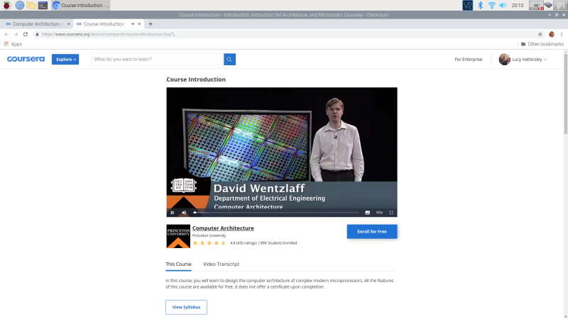 David Wentzlaff's Computer Architecture course is widely regarded as one of the best ‘all-rounders’