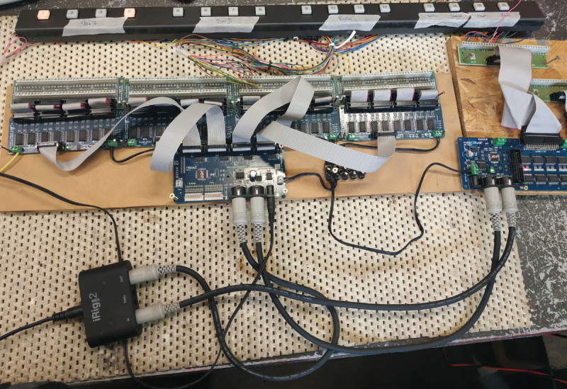 The MIDI switches of an organ are being retro-fitted with new electronics, powered by Raspberry Pi