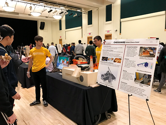 Hungry students were delighted to encounter Cheeseborg at their final year expo 