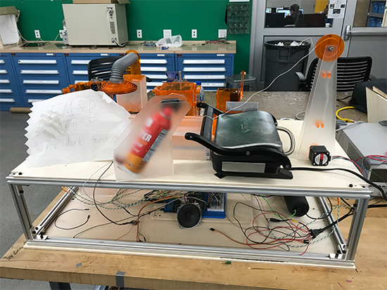 Cheeseborg begins to take shape in the Carnegie Mellon University makerspace