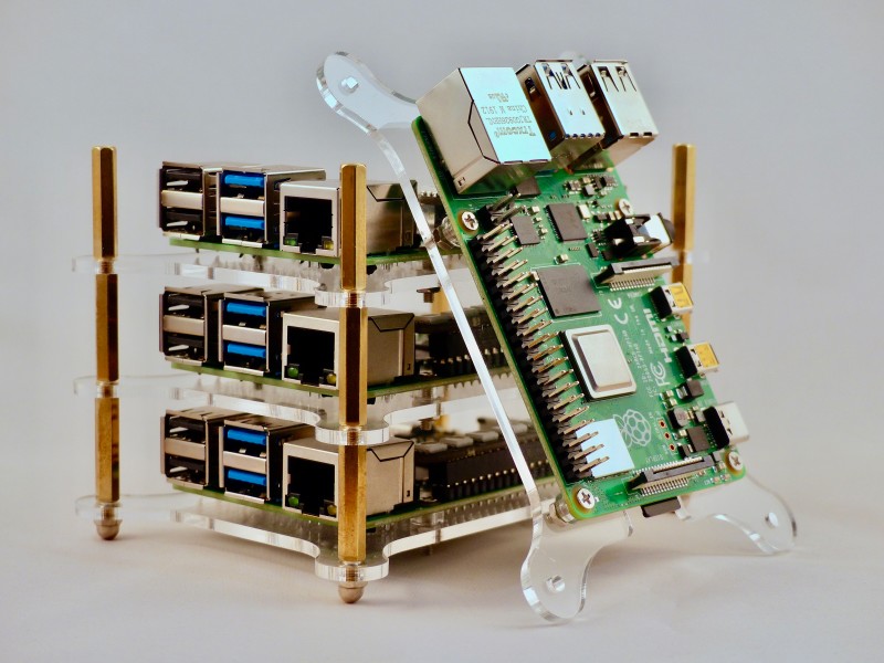 Each Raspberry Pi in the cluster is known as a node and works in parallel with the others to produce faster results than they could individually