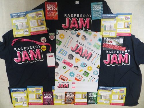 Raspberry Jam branded goodies