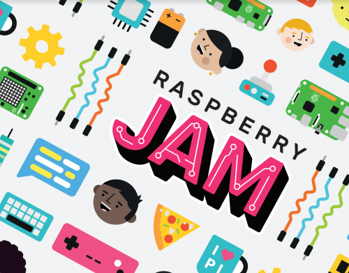 Raspberry Jam logo and illustrations