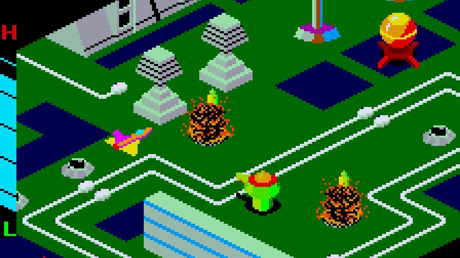 A shot from Sega's arcade hit, Zaxxon