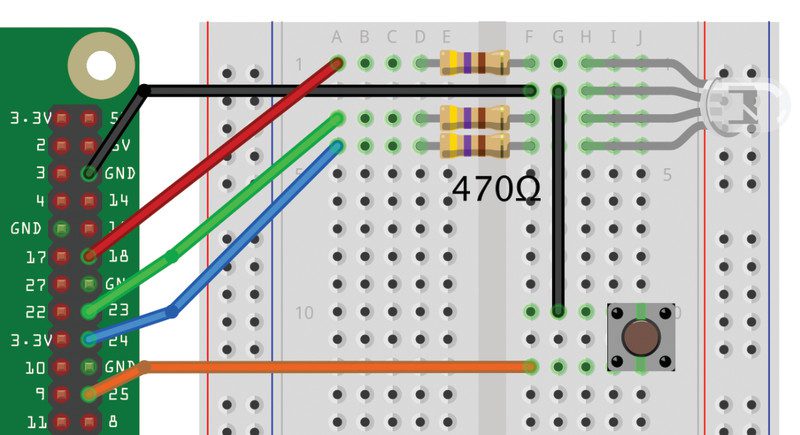 Getting started with electronics: LEDs and switches using Raspberry Pi