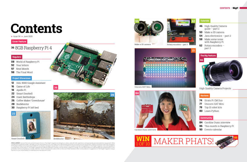 The MagPi magazine 94: Contents page