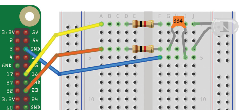 Figure 3 The light meter wiring diagram