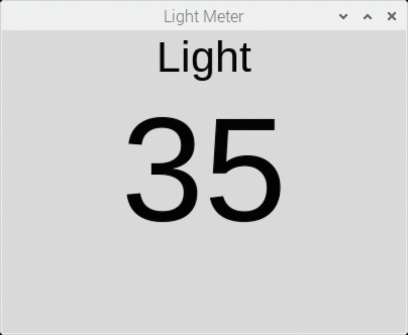 Figure 4 Displaying the light level