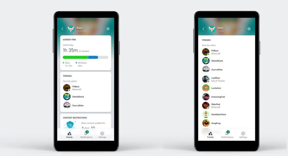 Mit der Xbox Family Settings App (Preview) haben Eltern das Spielverhalten ihrer Kinder noch besser im Blick