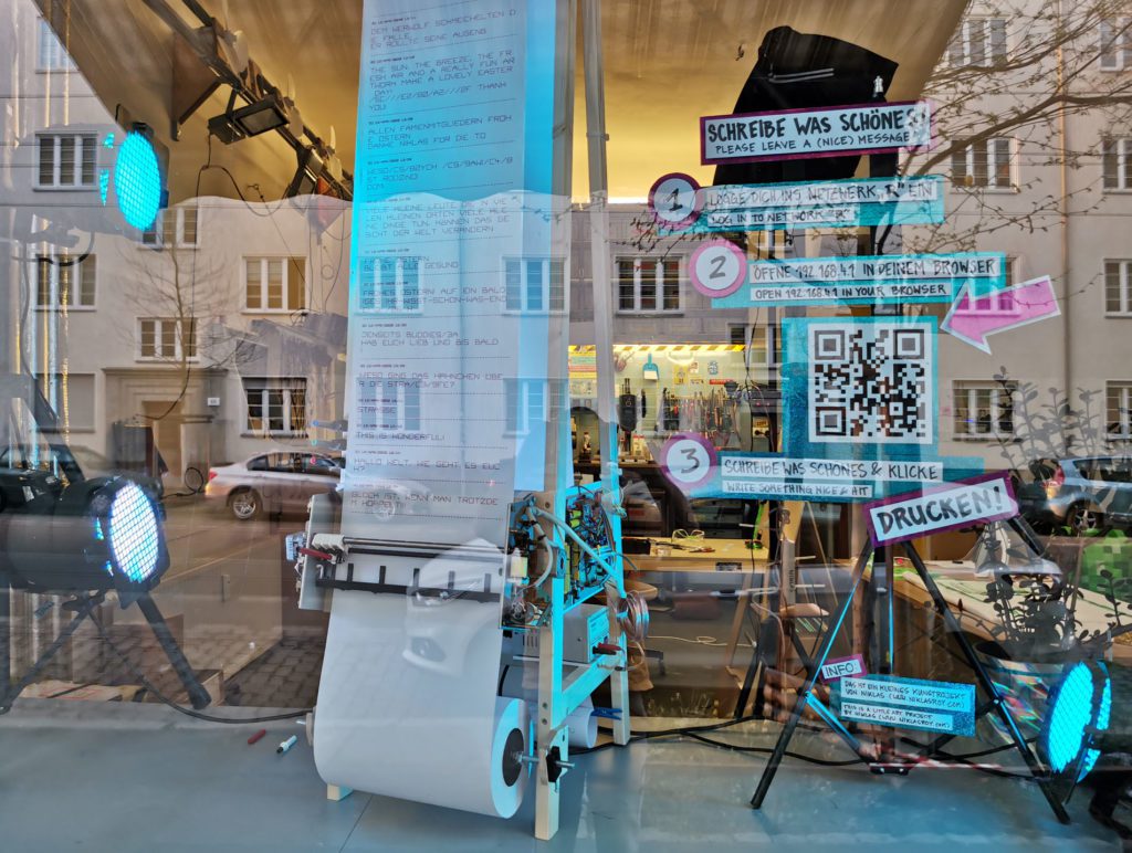 Please Leave A Message is an interactive plotter that spreads positivity