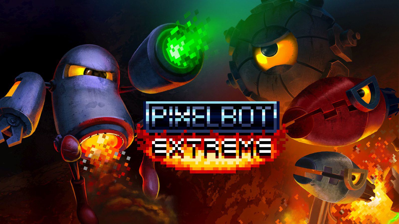 Embrace retro challenge with the color-based action of Pixelbot Extreme