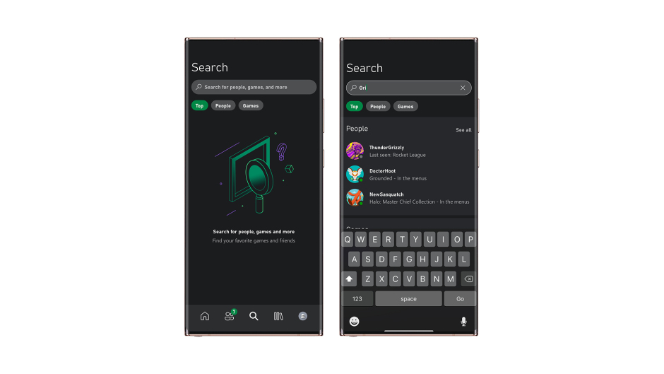 Xbox Mobile Search