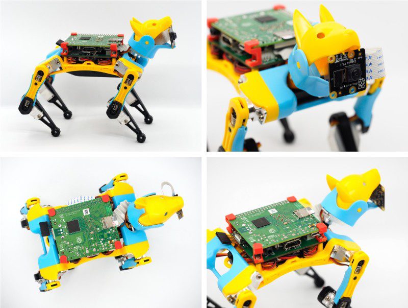 Arduino and Raspberry Pi provide the robot dog’s controls and artificial intelligence 
