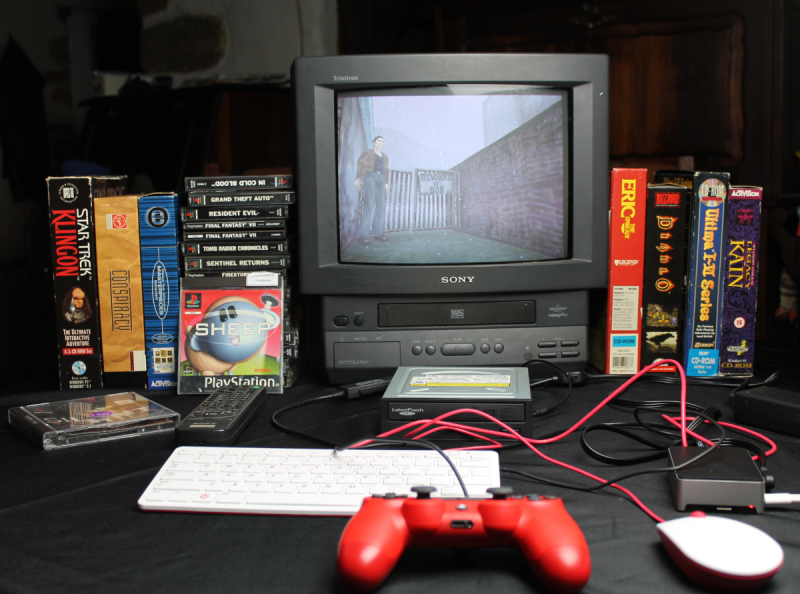  This system can play DOS CD-ROM titles from disc as well as original games