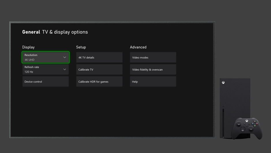 Xbox Series X|S TV Settings