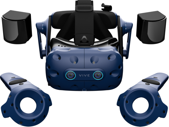 The HTC VIVE Pro Eye is PC-based VR Headset designed to work with external computers to provide the best VR experience for your business.